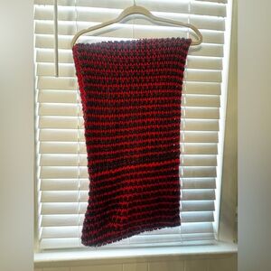 Red and Black Infinity Scarf